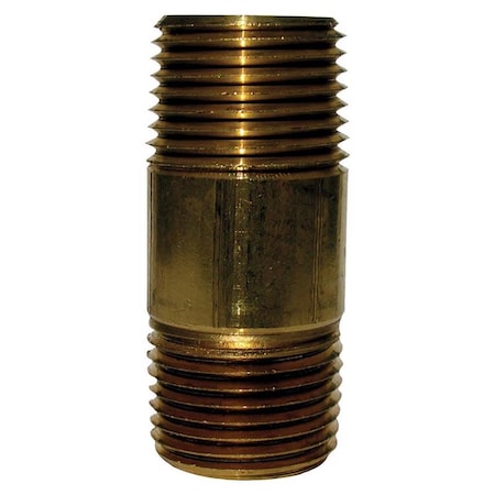 Homeplus+ ATC 1/8 in. MPT X 1/8 in. D MPT Yellow Brass Nipple 3-1/2 in. L 6JC126300201015
